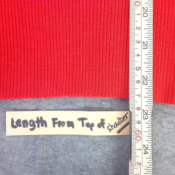 Judith Hart Silk Knit Blouse L Sleeveless Pullover Red Holiday Party Minimalist - Picture 5 of 6